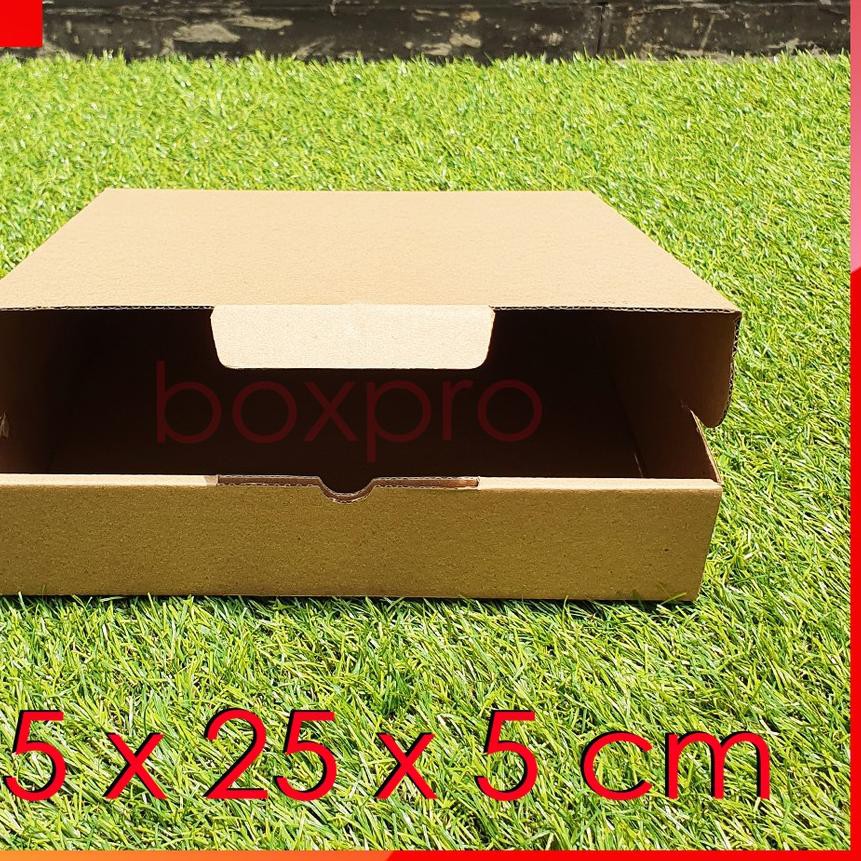 

BIG Promo ECER Kardus Dus uk 25x25x5 cm Die Cut Box Kotak Packing Aksesoris Baju Makanan Pizza Hijab