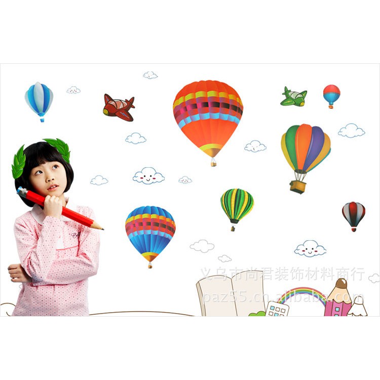 RELIZA WALL STICKER BALON UDARA ANAK AWAN KIDS ANGKASA LANGIT STIKER DINDING XY8070