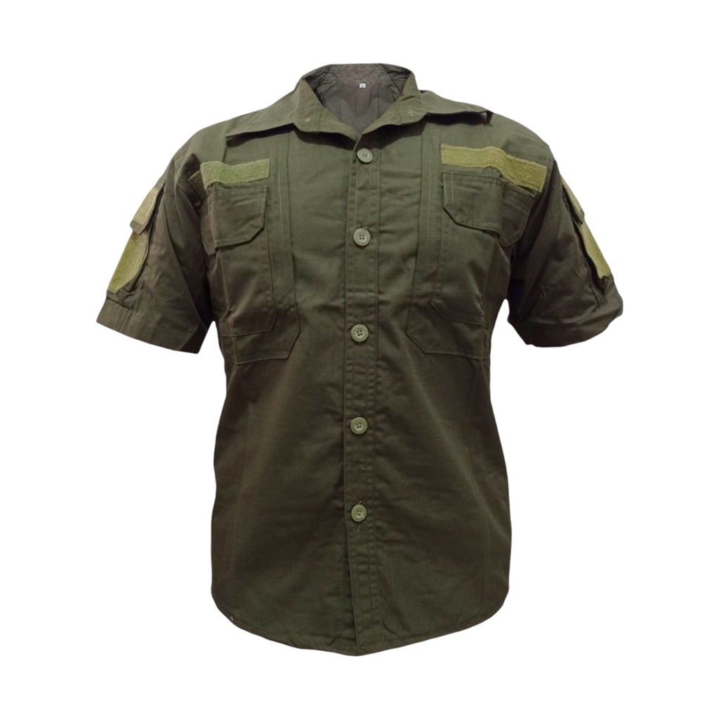 kemeja pendek/short sleeve helicon/tactical ijo army ripstop cotton