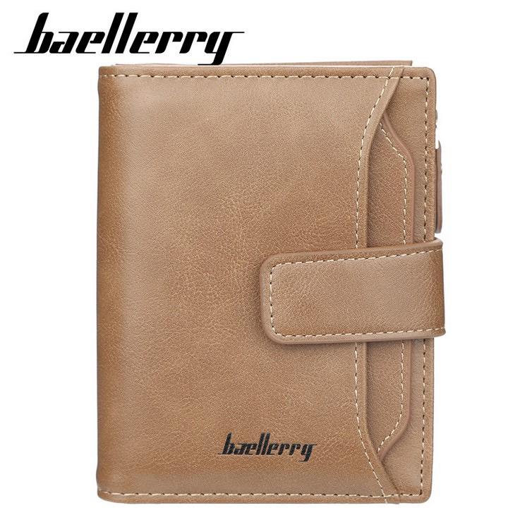 Baellerry Dompet Pria Lipat  Coklat Pendek Premium Import T9