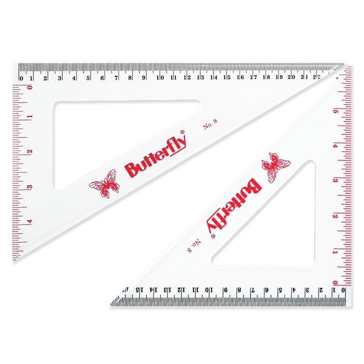 

Set Penggaris Segitiga Butterfly No. 8 / BT - No. 8