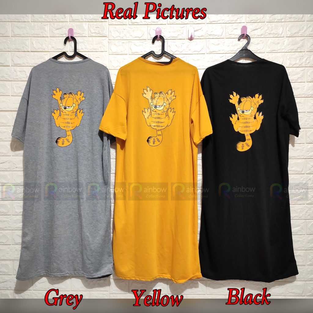 LONG DRESS JUMBO wanita STAY REAL - GARFIELD / konveksi murah tanah abang