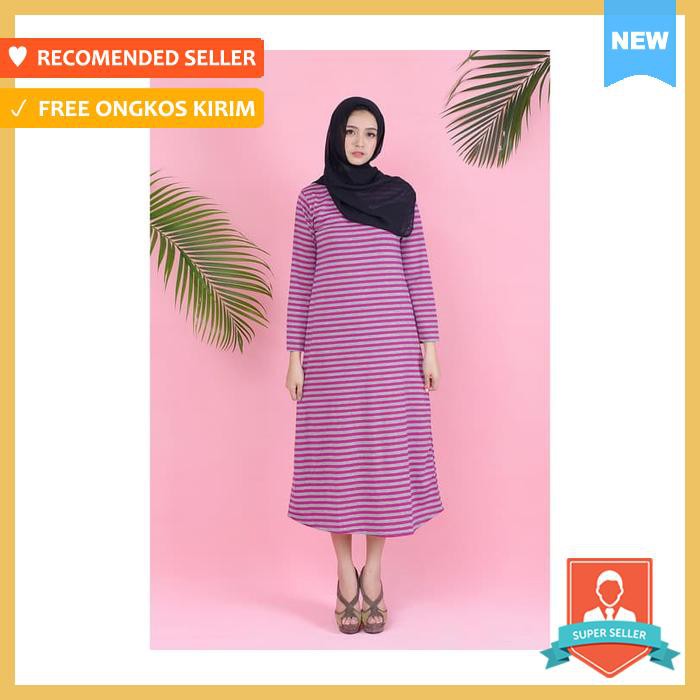 JFASHION LONG DRESS GAMIS MAXI CORAK SALUR PANJANG NEW MAXI SALUR