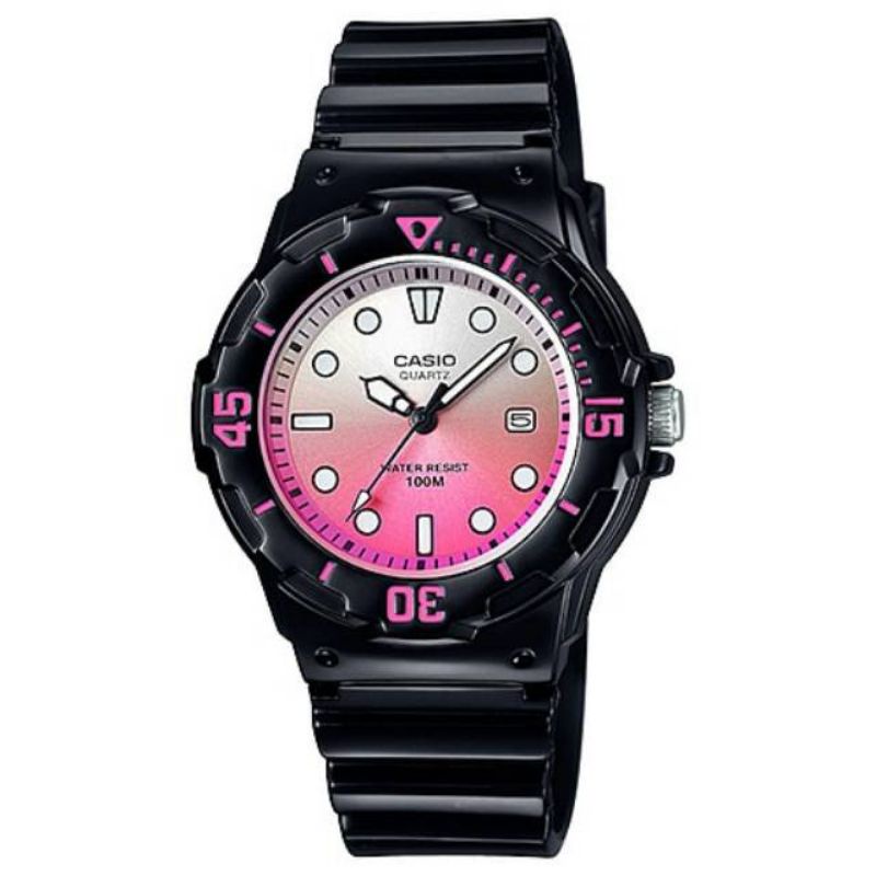 JAM TANGAN WANITA CASIO LRW-200H-4EVDR BLACK PINK ORIGINAL BUKAN BM