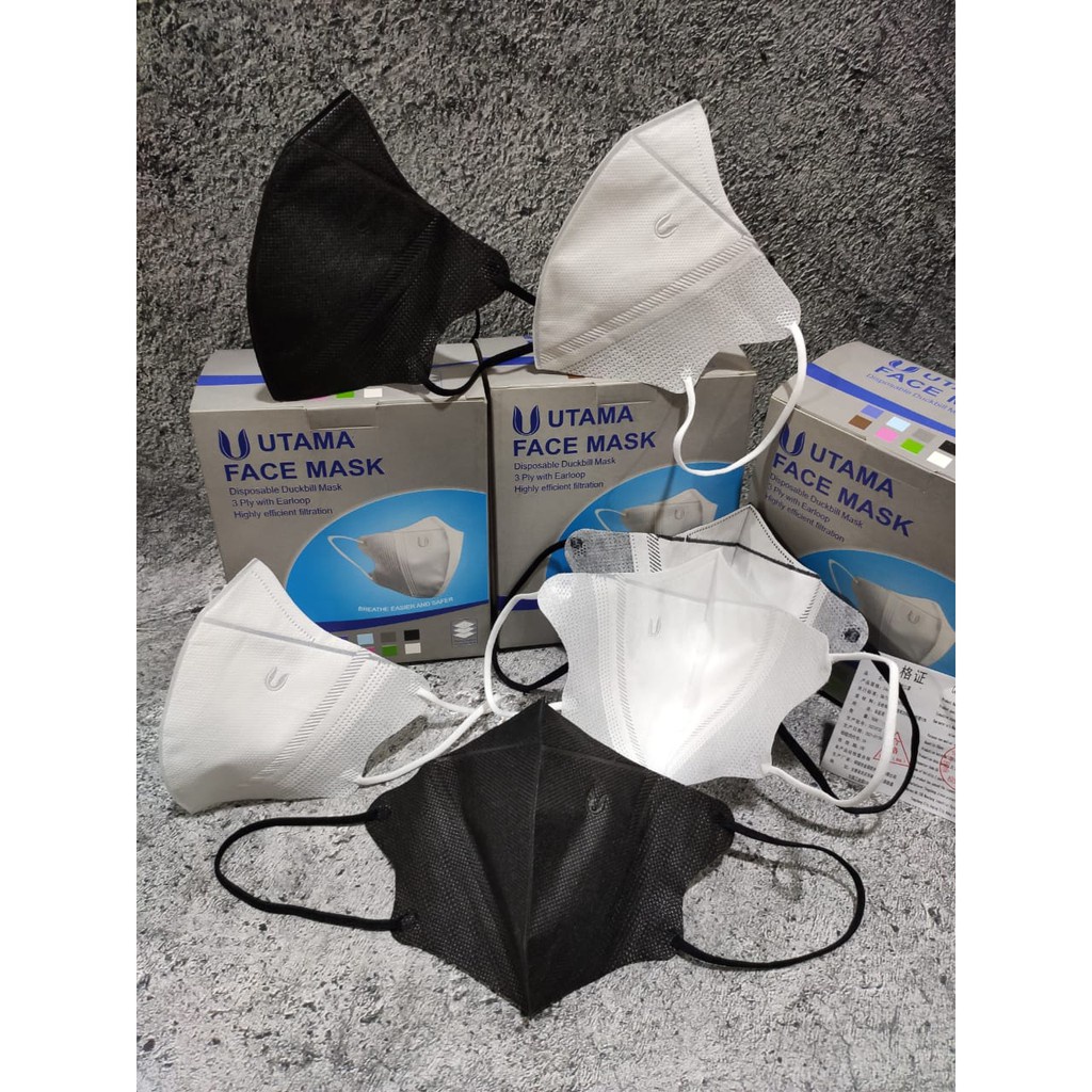 MASKER DUCKBILL UTAMA 3PLY EMBOS WARNA BARU