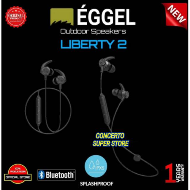 Eggel Liberty 2 / Liberty2 Sports Splasproof Bluetooth Earphones