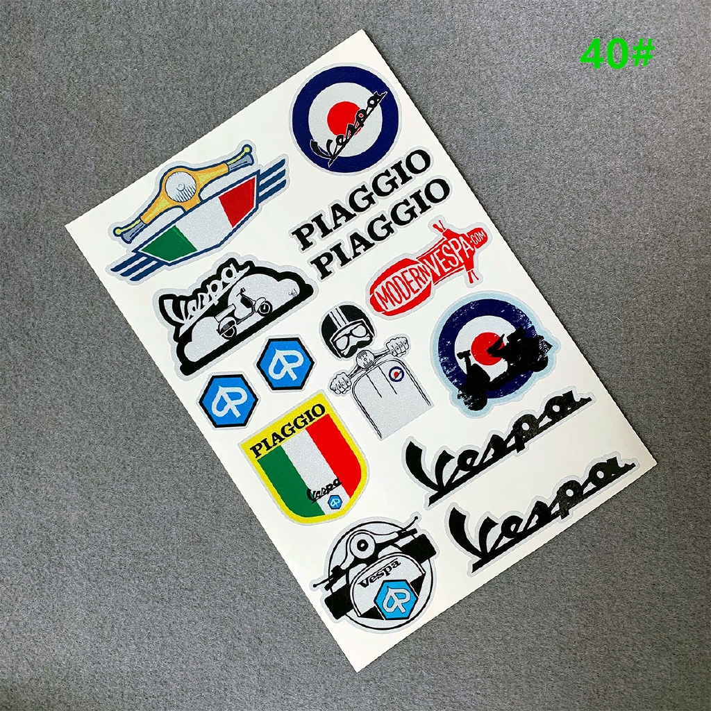 Stiker Dinding Bahan Mudah Dilepas Gambar Tulisan Vespa Ukuran 3m Untuk Dekorasi Rumah