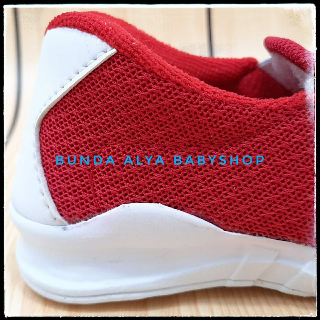 Sepatu Anak Laki Laki 2 3 Tahun Sport MERAH Sepatu Anak Cowok Cewek Sport Slip ON Alas Karet Anti Licin  Size 22 - 35