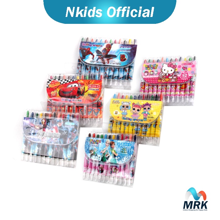 

Crayon Putar Pendek Set 12 Warna Warni Impor