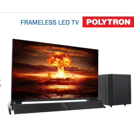 Polytron LED TV 43 Inch Soundbar Frameless TV HDMI USB Movie 43B8951