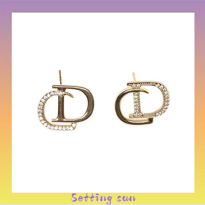 925 Perak Personalised berlian litto anting -anting niche desain anting -anting waktu sederhana TN