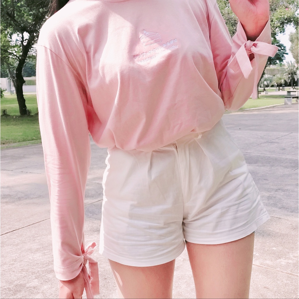 Happy T-Shirt Cake Before Meals Kaos Pita Baju Pita Baju Jepang Kaos Pink Cute Kawaii Baju Pink