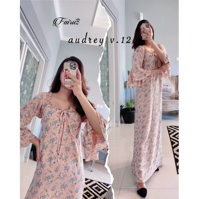 Daster arab FAIRUZ AUDREY Homedress Rayon Homewear Original Label-FAY: SALEM VOL.12