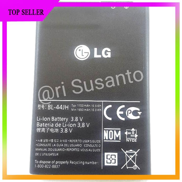 ACC HP BATERAI LG L4, L5, L7, P700, P750 BL44JH BL 44JH ORI