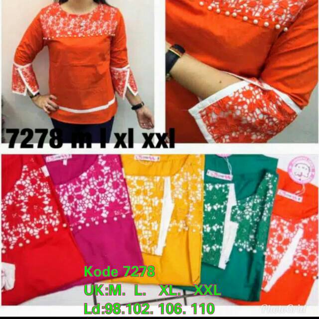 Blouse Chibi 7278 Katun Mix Brokat