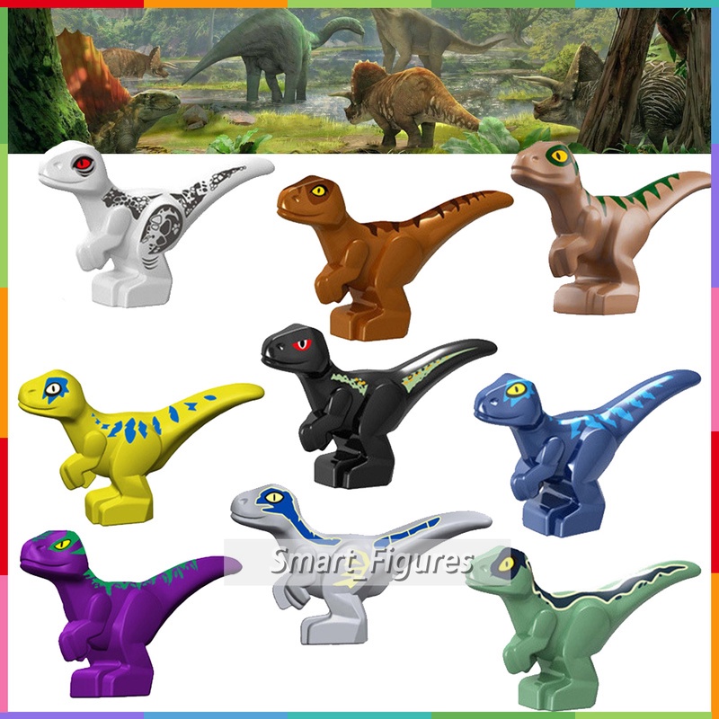 Minifigures Dinosaurus Warna-Warni Telur Dinosaurus Mainan Anak Koleksi Hadiah Angka Mini Ukuran Sekitar 3cm * 2cm