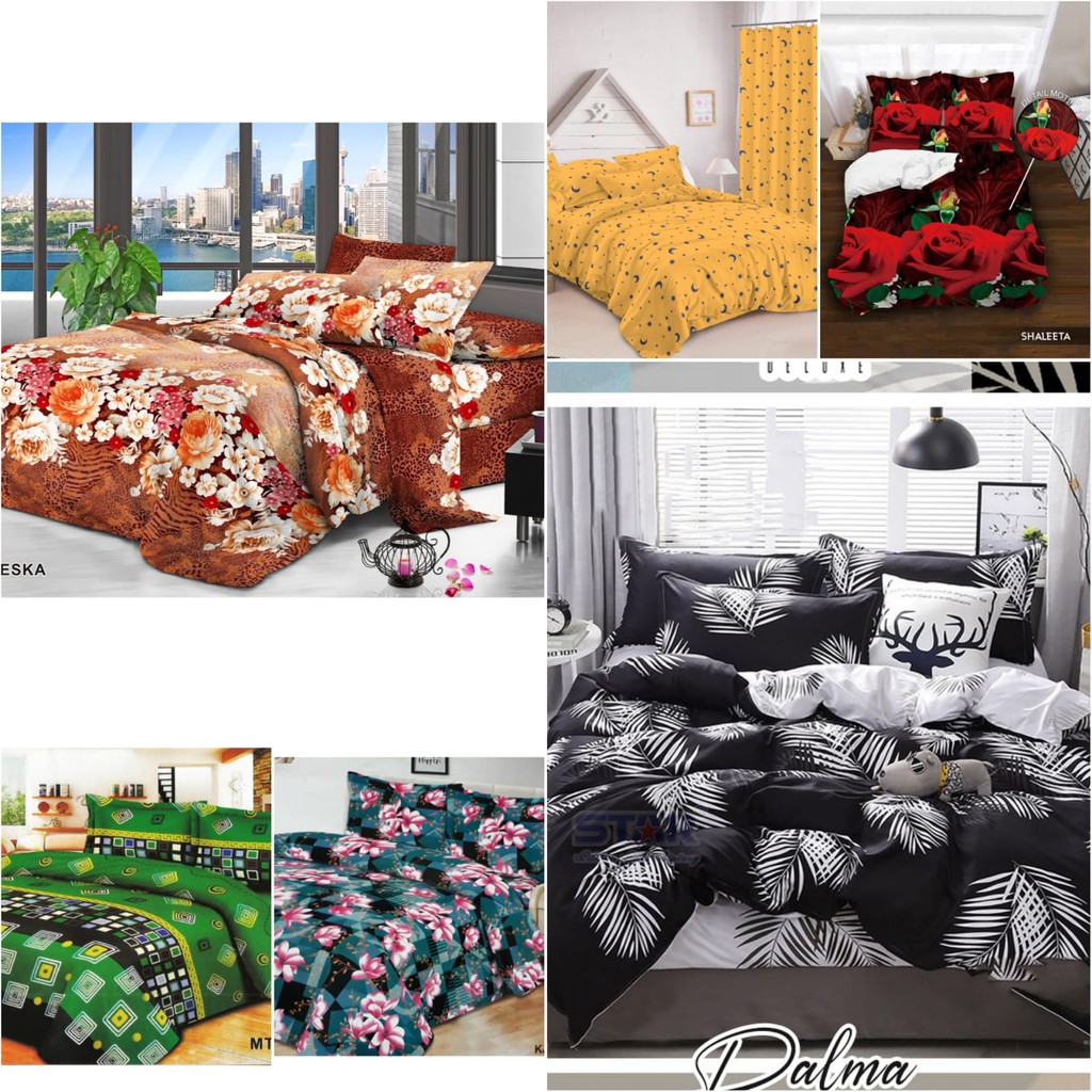 Sprei Aesthetic Bahan Katun Motif Elegant New Arrival Quality