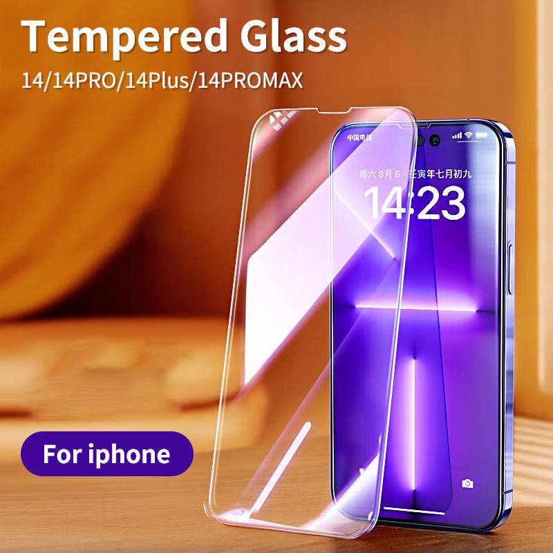 Pelindung Layar Tempered glass Untuk iphone 14 13 12 Pro Max Mini 14 Plus 14 Pro 13Pro 12Pro