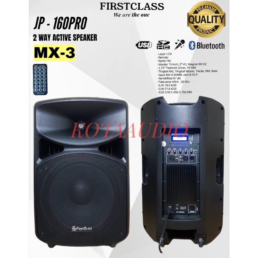 SPEAKER AKTIF 15 INCH FIRSTCLASS JP 160PRO MX3/JP160PRO MX3/JP 160 PRO