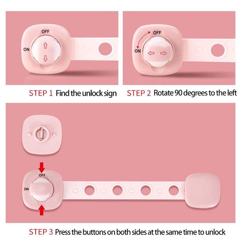 Lanfy Safety Door Lock Multifungsi Adjustable Lemari Laci Baby Care Kids Anak Pelindung Pengaman