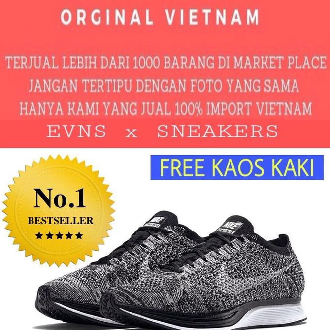 TERBAIK SEPATU RUNNING PRIA NIKE FLYKNITE RACER ORIGINAL NEW | SEPATU IMPORT MURAH