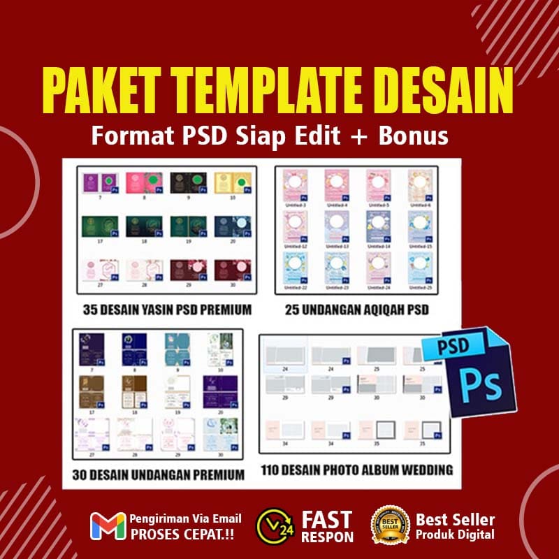 PAKET TEMPLATE DESAIN PSD PREMIUM V5 + BONUS