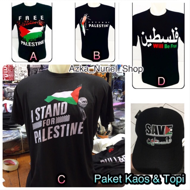 Paket Kaos Dakwah Combed 30s Free Palestine Topi Paket Kaos Dakwah Combed 30s Free Palestine Topi