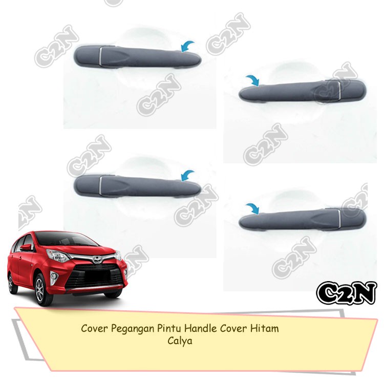 Cover Pegangan Pintu Handle Cover Hitam Mobil Calya