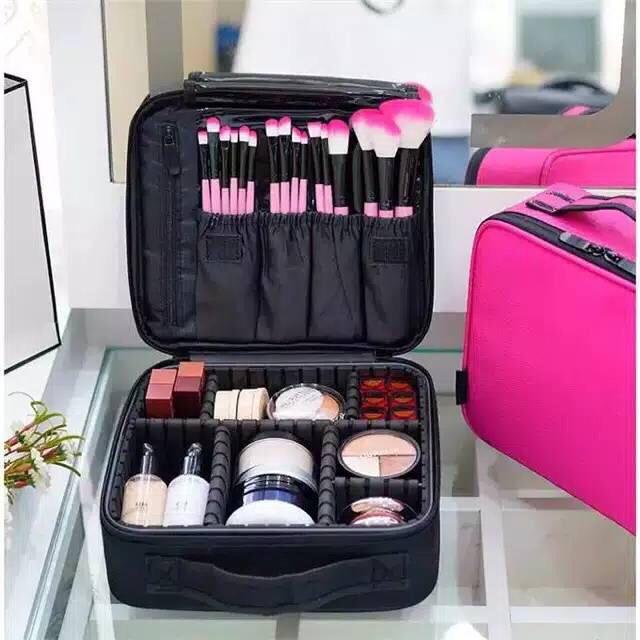 COD Termurah Tas Kosmetik / Box Makeup / Beautycase Impor 26x22x9cm T3270