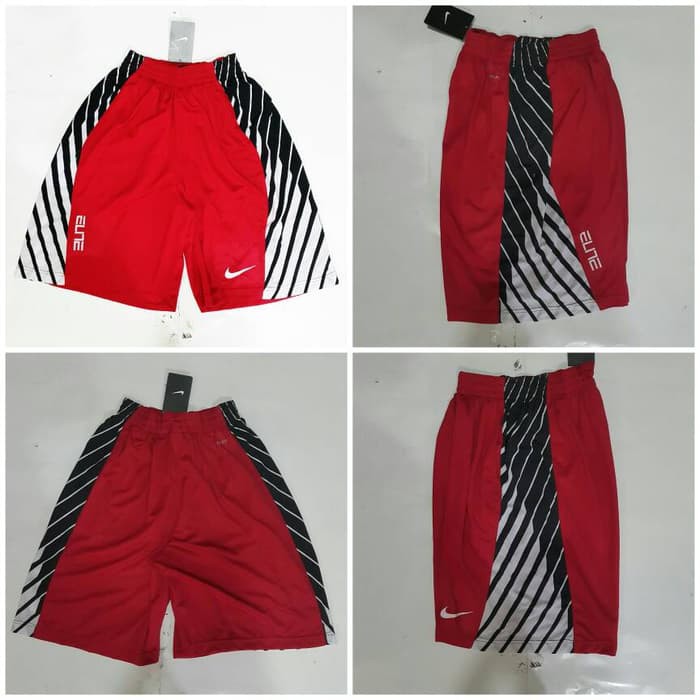 Celana Basket Nike Elite Power Up Merah -Hitam -putih