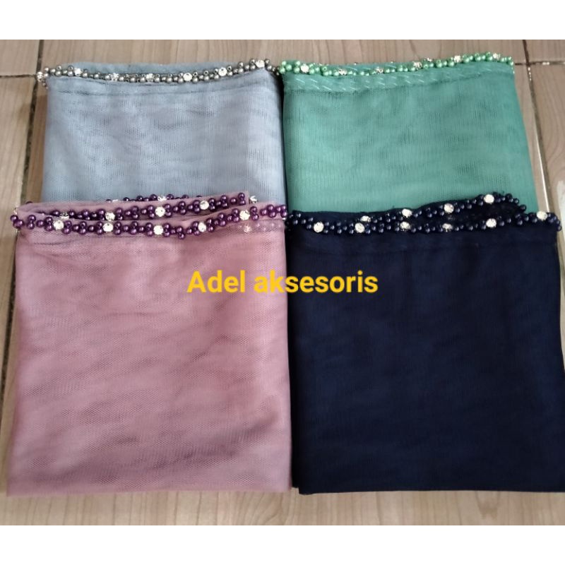 Hijab Peil Mutiara/Daimon cangkang/Jilbab Pengantin/Hijab Pangantin-3