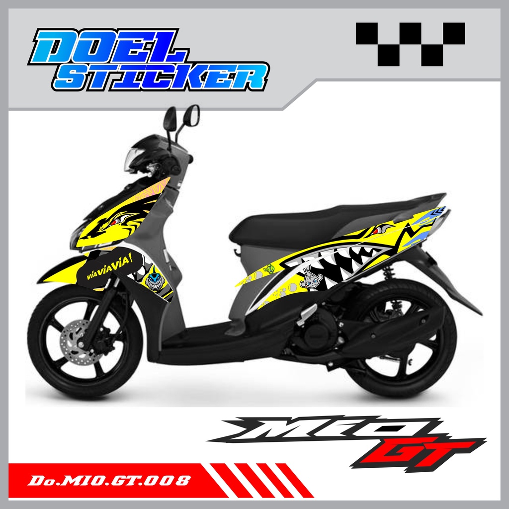 STICKER STRIPING MIO GT - STICKER STRIPING LIST VARIASI HOLOGRAM , CROME MIO GT DOEL 001