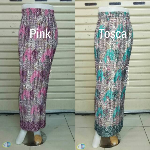 Rok Plisket/Rok Instan Batik Motif Mojang