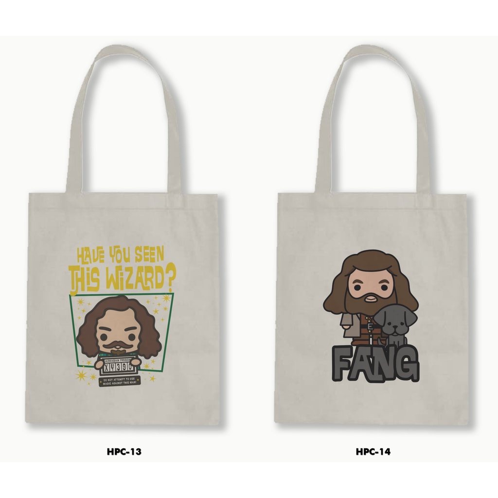 TOTE BAG BLACU -  HARRY POTTER CARTOON 01