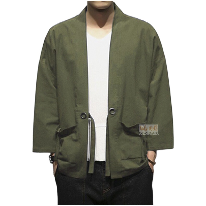 Outer Outwear Oter Kimono Cardigan Kardigan Blajer Blazer Jas Haori Jaket Jacket Jepang Korea Cowok 