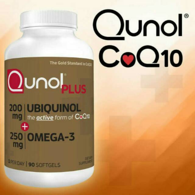 QUNOL PLUS COQ10 UBIQUINOL 200MG +OMEGA 3 ISI 90 softgel