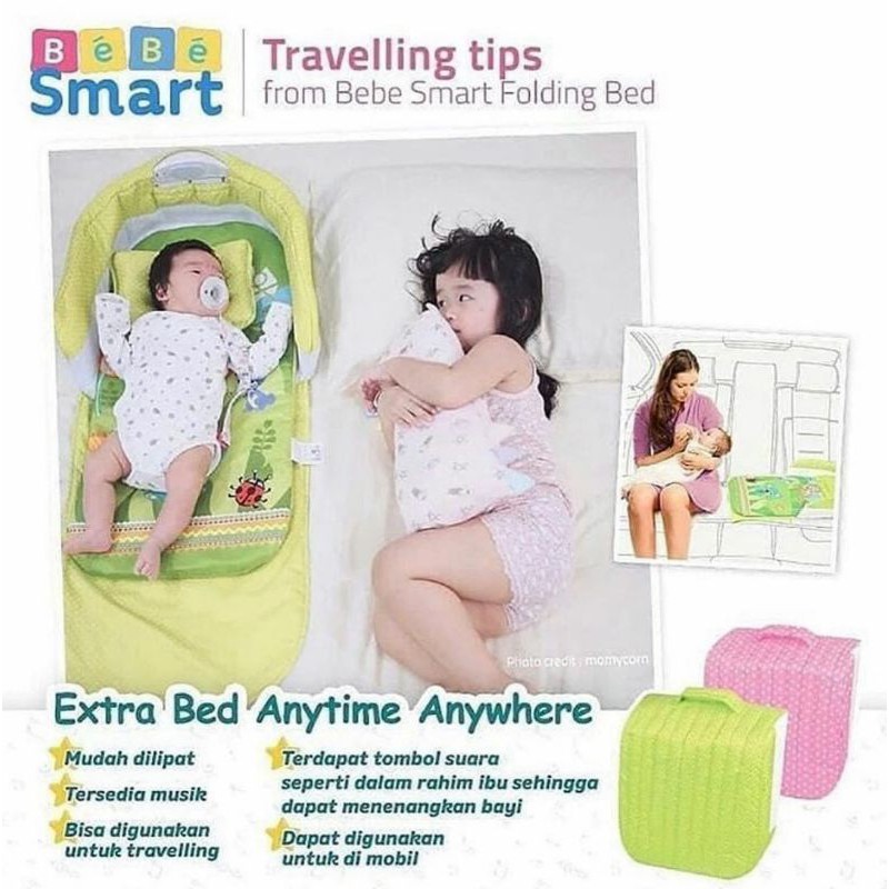 Baby Bebe Smart Folding Bed 3 in 1 Bayi kasur lipat bayi Makassar
