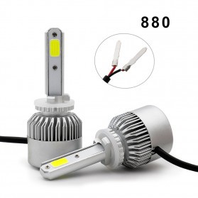 Lampu Mobil LED COB Headlight 8000LM 880/881/H27 S2 Chip 2 PCS - Silver