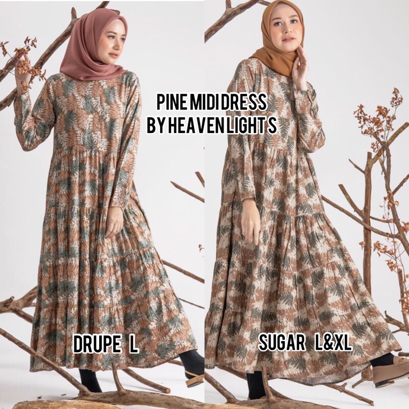 Pine Midi Dress by Heaven Lights