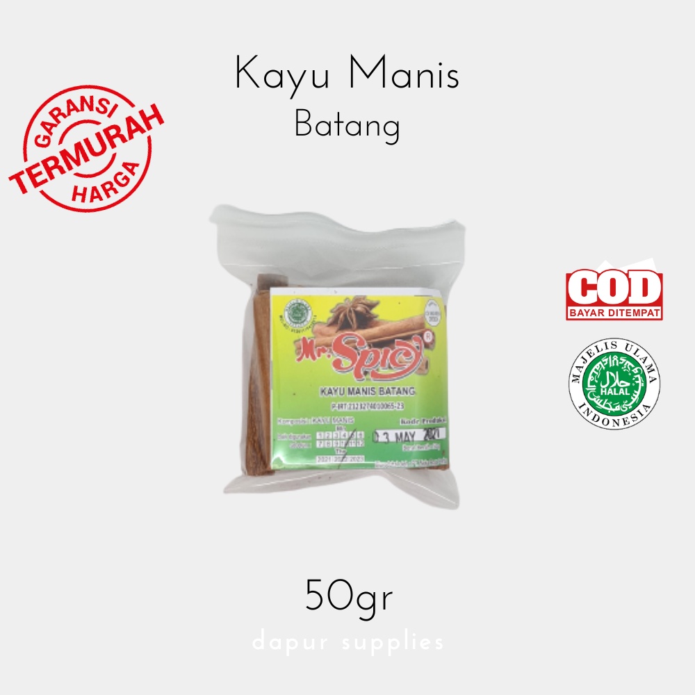 Kayu Manis Batang / Cinammon Sticks – Mr Spicy 50g