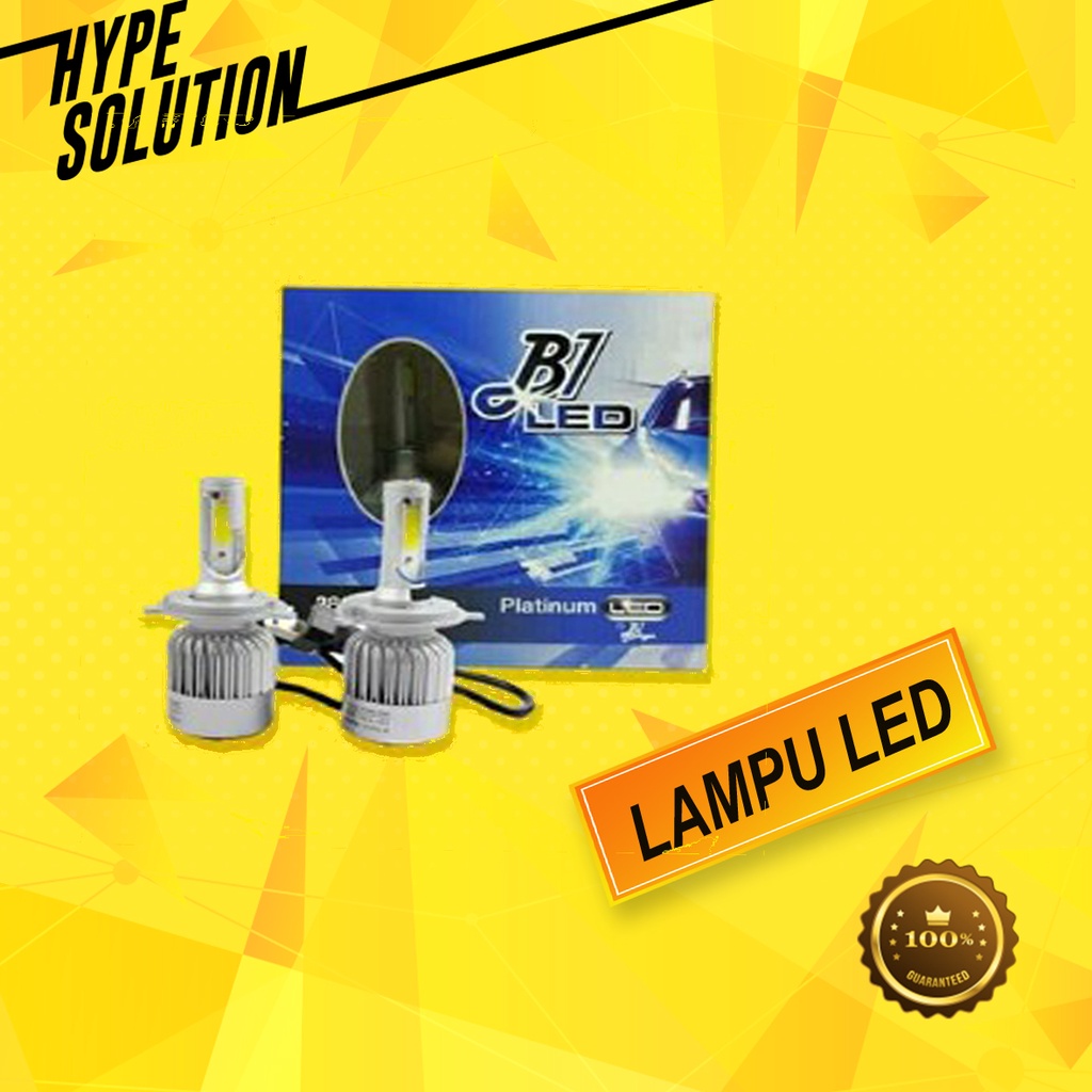 Lampu mobil H4 LED merek B1/Lampu LED H4/Bohlam lampu LED H4
