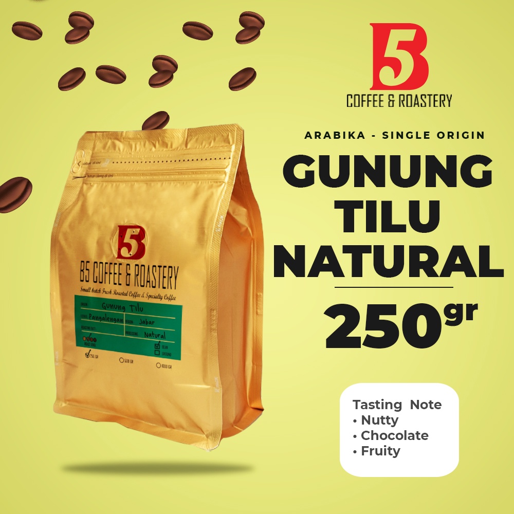 

Kopi Arabika Gunung Tilu Natural | Medium Roast 250 gr | B5 Coffee