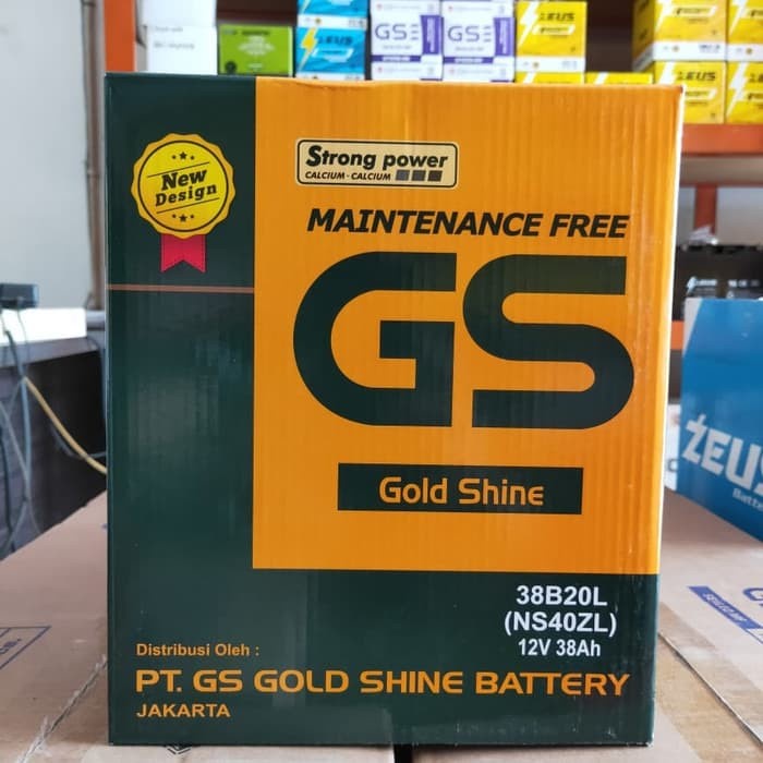 Aki GS GOLDSHINE Mobil Datsun Go NS40ZL Aki Kering 38AH