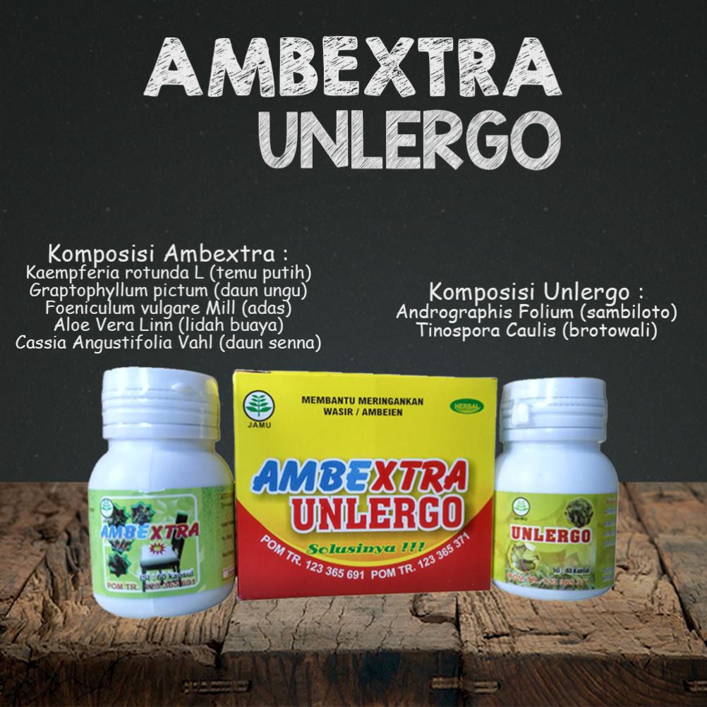 Unlergo isi 40 kapsul - Herbal untuk untuk mencegah dan mengobati / meringankan penderita ambeien / wasir akut dengan gejalanya yang disertai benjolan hingga mengeluarkan darah .