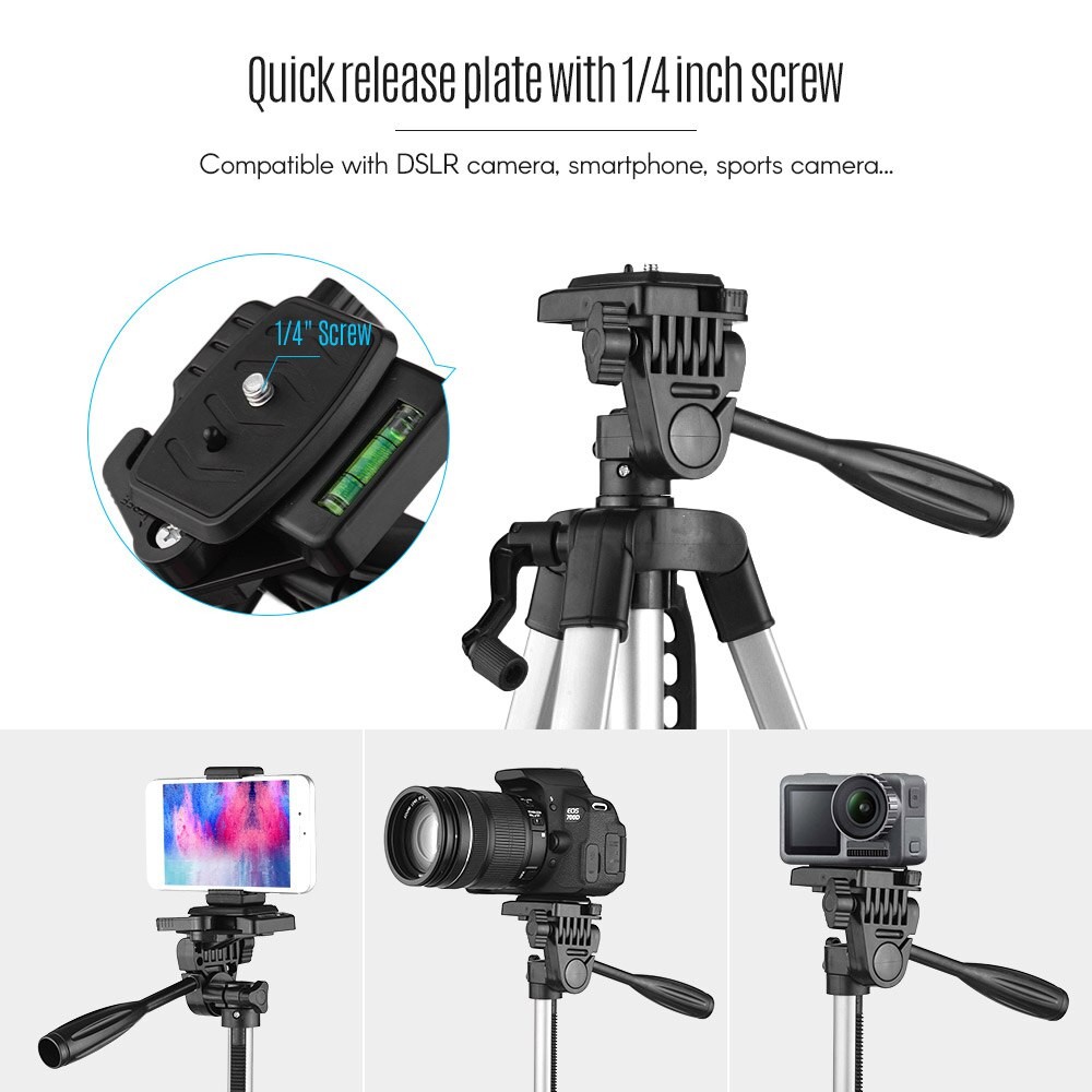 Tripod Kamera Handphone Aluminium + Sarung VCT - 3366