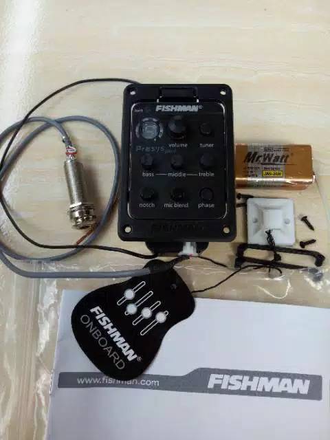 Equalizer Preamp FISHMAN Presys Mic Blend Pickup Tuner Gitar Akustik