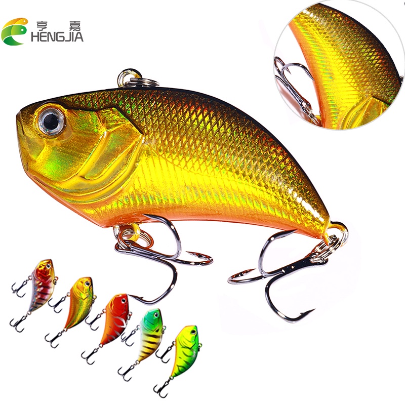 Hengjia 1pcs Umpan Pancing VIB Lure Hard Plastic Vibration Bait Tiruan Bentuk Ikan Vibrasi Bahan Plastik 5.4cm / 13g