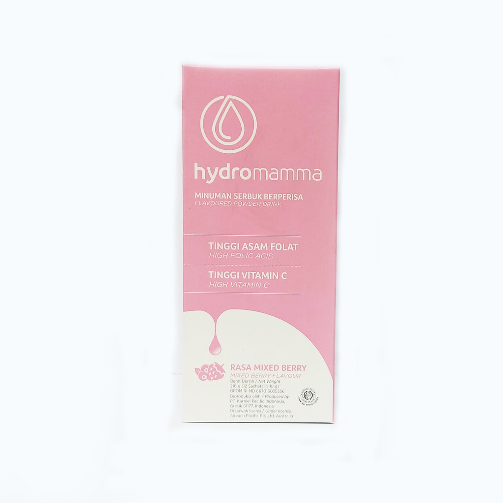 1 BOX Hydromamma MIXED BERRY Folic Acid VIT C Hydromama Hydro Mamma Mama Hamil Promil Menyusui ASI