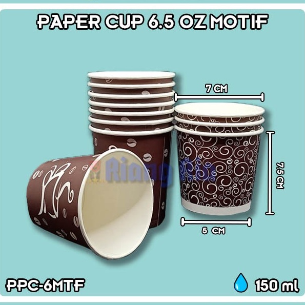 Jual PAPER CUP GELAS KOPI KERTAS 6.5 OZ ISI 50 PCS TANPA TUTUP | Shopee ...