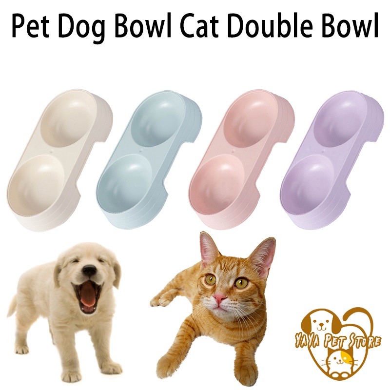 【Yayapet】Pet Bowl Mangkok Anabul Anjing Kucing Double 2 Space Size Besar